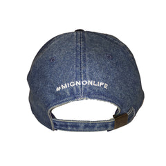 Mignon Box Logo Denim Suede Hat