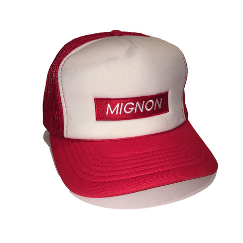 Mignon Box Logo Red Trucker Hat