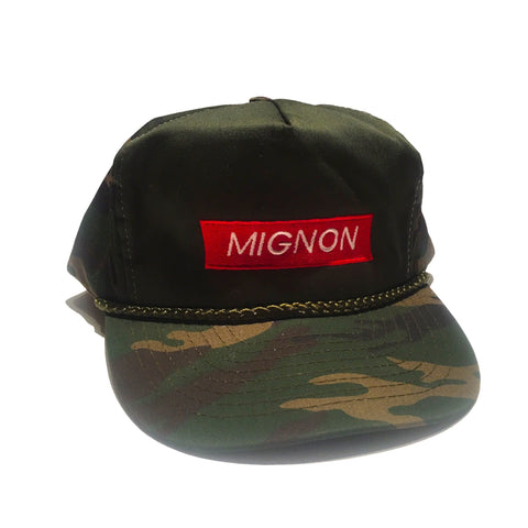 Mignon Box Logo Camouflage Green Snap Back
