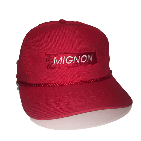 Mignon Box Logo Red Strap Back
