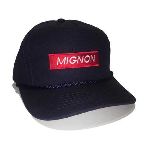 Mignon Box Logo Navy Strap Back